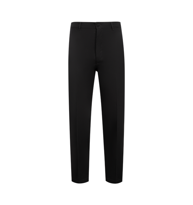 Image 1 of 3 - NAVY - KAPTAIN SUNSHINE Buckleback Trousers featuring belt loops, adjustable tabs at the waist, side slit pockets, back welt pockets and straight leg. 100% cotton.