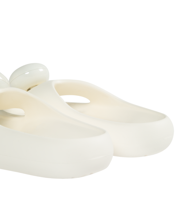 Image 3 of 4 - WHITE - Toe Post sandal in light foam rubber with an Anagram engraved ,  ergonomic insole and embossed Anagram sole. Made in Italy. 