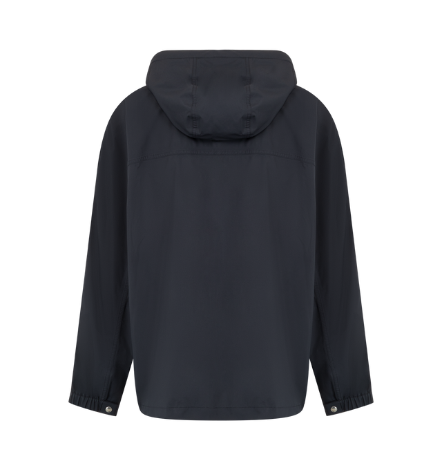 Image 2 of 3 - BLUE - Bottega Veneta Mens Technical Hooded Blouson is crafted from lightweight technical fabric. Features a relaxed fit, adjustable hood, front zip closure, and side pockets. Main Material: Technical Fabric. Made in Italy.