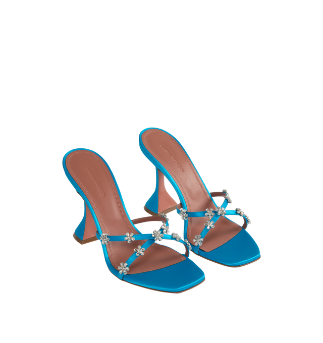 LILY SATIN CRYSTAL SLIPPERS