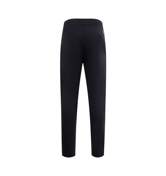 Image 2 of 3 - NAVY - MONCLER Sweat Bottoms featuring comfort cotton gabardine, waistband with concealed drawstring, side pockets and back welt pocket. Cotton.