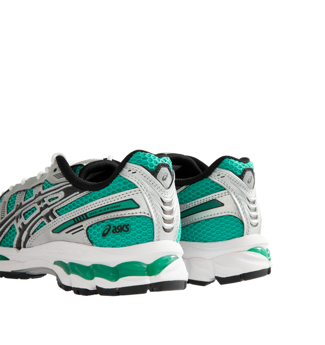 Image 3 of 5 - GREEN - Asics Men's Gel-Kayano 12.1 Sneaker featuring breathable mesh underlays, GEL-NIMBUS17 tooling system, FLUIDRIDE technology, rearfoot and forefoot GEL technology and dope dyed recycled sockliner mesh. Imported from Vietnam.