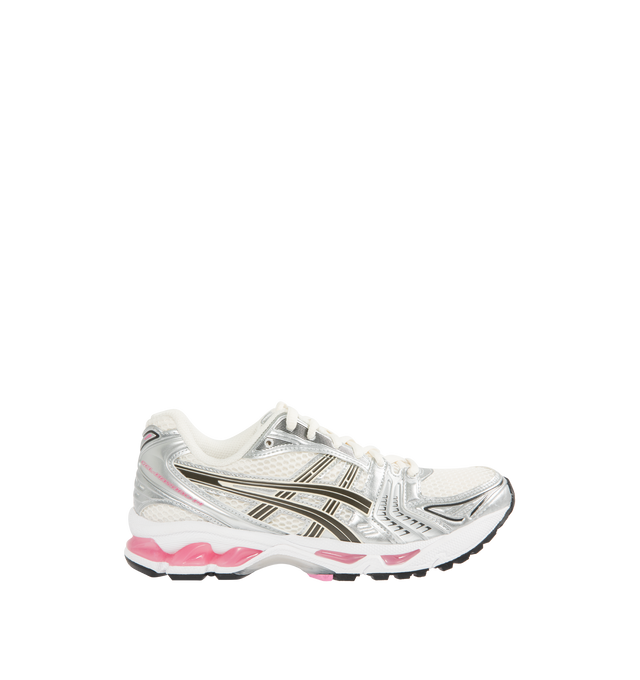 Image 1 of 5 - GREY - Asics GEL-Kayano 14 Sneakers are lace-up style with rip-stop underlays, GEL cushioning, and TRUSSTIC support system. Unisex style in men's sizing.
