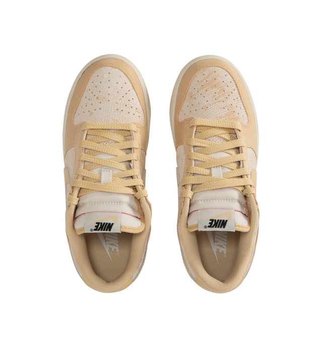 Image 5 of 5 - BROWN - NIKE Dunk Low Sneakers featuring upper that softens and gains vintage character with wear, foam midsole offers lightweight, responsive cushioning and rubber outsole with classic pivot circle adds durable traction and heritage style.