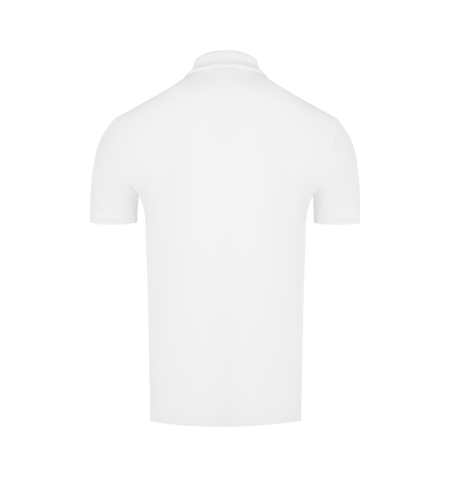 Image 2 of 2 - WHITE - GIVENCHY Front Pocket Polo Short featuring short-sleeved polo shirt, polo button-down collar and GIVENCHY signature logo on chest pocket. 100% cotton.