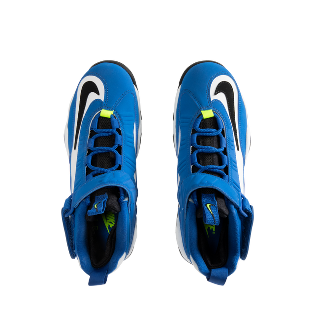 Image 5 of 5 - BLUE - NIKE Air Griffey Max 1 Sneaker featuring synthetic leather and textile, hook-and-loop strap across the ankle, Max Air in the forefoot and heel cushions and pull tabs on tongue and heel.