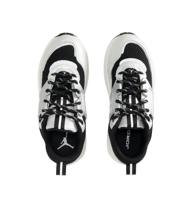 Image 5 of 5 - MULTI - Men's Jordan Trunner O/S Sneakers feature a breathable mesh upper with synthetic and leather overlays and a modern silhouette inspired by the original Jordan Trunner. These lifestyle sneakers combine responsive foam cushioning, molded midfoot support wings, and a durable rubber outsole for lightweight comfort, stability, and everyday traction. Main Material: Mesh and leather. Midsole: Responsive Foam. Sole: Rubber.
