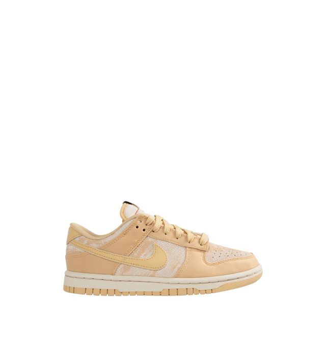 Image 1 of 5 - BROWN - NIKE Dunk Low Sneakers featuring upper that softens and gains vintage character with wear, foam midsole offers lightweight, responsive cushioning and rubber outsole with classic pivot circle adds durable traction and heritage style.