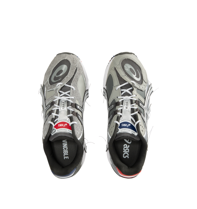 Image 5 of 5 - GREY - ASICS Gel-Nimbus 10.1 Sneaker featuring mesh upper, synthetic overlays, padded collar, Gel-Nimbus branding on tongue, formstripes on lateral sides, ASICS branding on lateral ankle, rope laces, branding on heel, GEL technology inserts, TRUSSTIC system, dual-layer EVA foam midsole and rubber outsole.