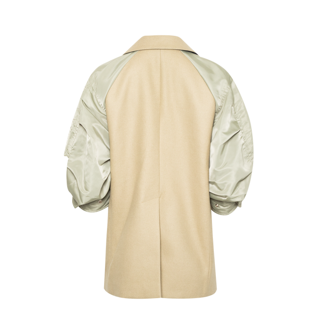 WOOL MELTON X NYLON TWILL JACKET