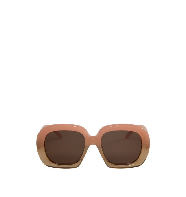Image 1 of 3 - PINK - Loewe Square halfmoon sunglasses in acetate with a LOEWE signature on the arm and 100% UVA/UVB protection. Made in Italy. 
