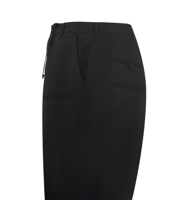 Image 3 of 3 - NAVY - ENGINEERED GARMENTS NNP Pant featuring a multi pocket utility style pant made up in a worsted wool with a drawcord waist, slant hand pockets, three rear pockets, two jetted utility pockets at front legs and drawcord cuffs. 100% wool. Made in USA.