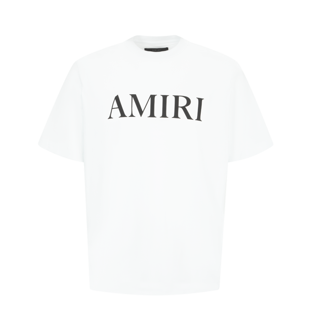 Image 1 of 2 - WHITE - Amiri Core Logo T-Shirt featuring crew neck, printed logo, short sleeves and a straight fit. 100% cotton. Made in Italy.