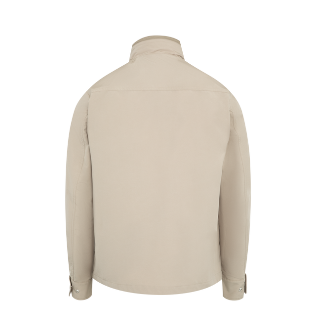 Image 2 of 4 - NEUTRAL - MONCLER Noues Field Jacket featuring micro soft lining, pull-out hood, zipper and snap button closure, zipped pockets and patch pockets with snap button closure. 85% polyester, 15% cotton. Padding: 100% polyester. Made in Romania.