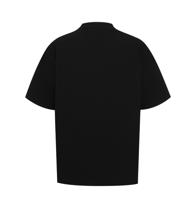 Image 2 of 2 - BLACK - Pleasures Mens Relaxed Heavyweight T-Shirt is crafted from heavyweight cotton jersey. Features a relaxed fit, crew neck, printed logo at the front chest, and running stitch embroidery on the back. Main Material: Cotton. Made in China.