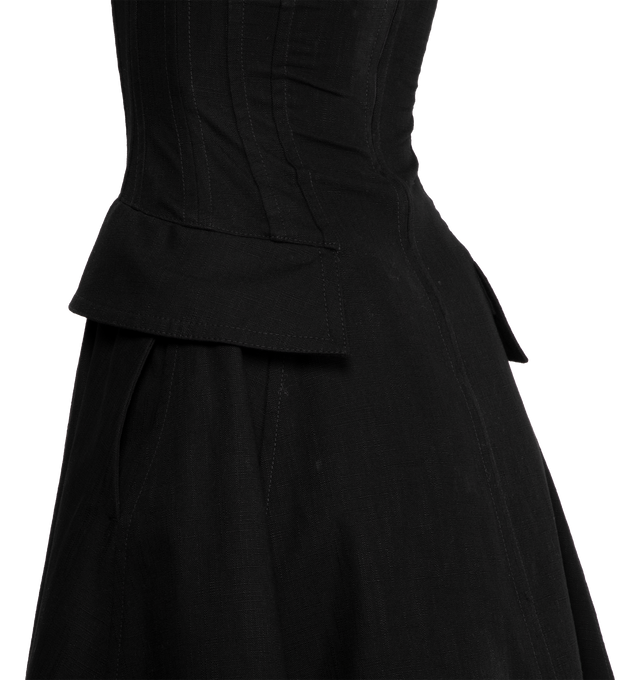TEXTURED COTTON MIDI DRESS