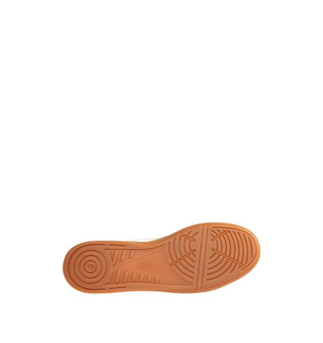 Image 4 of 5 - WHITE - ASICS Skyhand OG Sneaker featuring soft suede upper, FLYTEFOAM PROPEL cushioning, EVA heel wedge, pearl-like shoelace accessory, patterned shoelace and rubber outsole.
