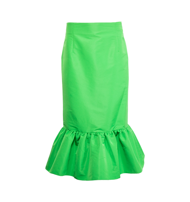MIDI TAFFETA PEPLUM SKIRT
