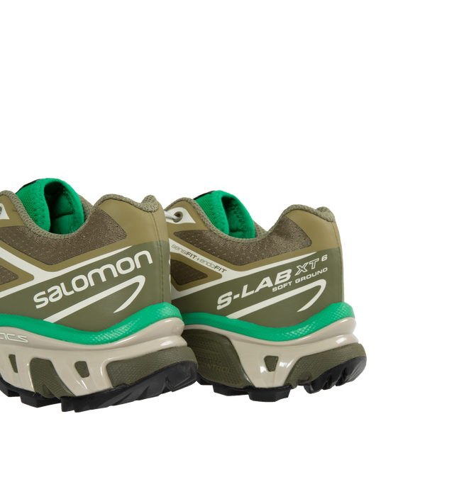 Image 3 of 5 - GREEN - SALOMON XT-6 featuring lightweight, streamlined construction with a mix of resistant TPU film and mesh designed to last. 