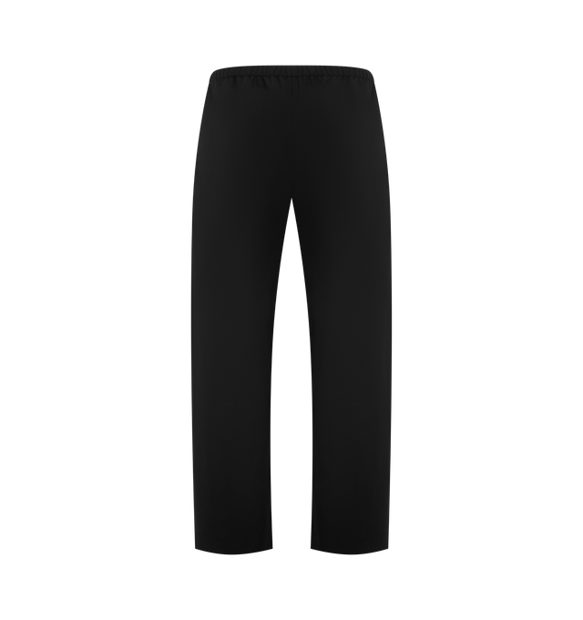 Image 1 of 3 - BLACK - Khaite Roma pull-on pant in lightweight wool suiting selected for its ability to stay sleek in all seasons. The relaxed, round-leg silhouette is gently cropped, designed to hit high on the ankle. Pleats positioned just below the in-seam side pockets add subtle structure. With clean back and elasticated waist. 100% virgin wool.