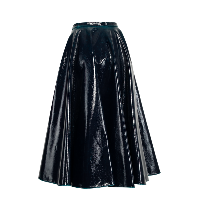 MIRROR WOOL MIDI SKIRT