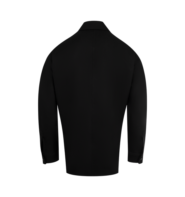 Image 2 of 2 - BLACK - GIVENCHY Couture Seam Casual Shirt featuring long sleeves, button front closure, classic collar and two button chest pockets.