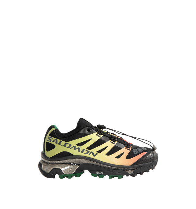 Image 1 of 5 - BLACK - SALOMON XT-4 OG Sneaker featuring Mud Contagrip, Agile Chassis Skeleton, anti-debris Mesh, single layer mesh, abrasion-resistant TPU material, textile lining, lace pocket, sensiFIT, molded OrthoLite sockliner and quickLACE.
