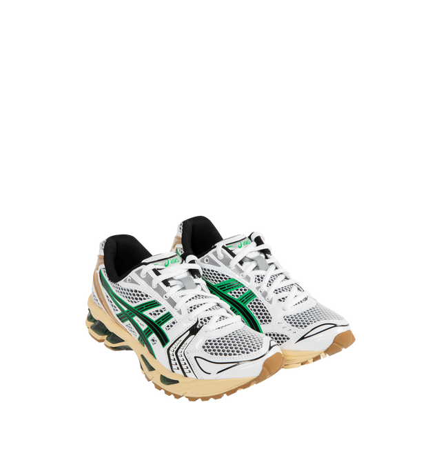 Image 2 of 5 - GREY - ASICS Gel-Kayano 14 Sneaker featuring two-tone underlays, GEL technology cushioning, TRUSSTIC support system, synthetic leather upper and sockliner.