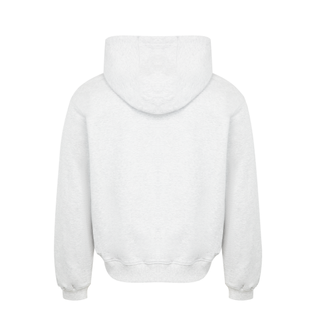 Image 2 of 2 - GREY - CASABLANCA Zip Hoodie featuring drawstring at hood, zip closure, rubberized logo patch at chest, patch pockets at front and rib-knit hem and cuffs. 100% organic cotton. Made in Portugal.