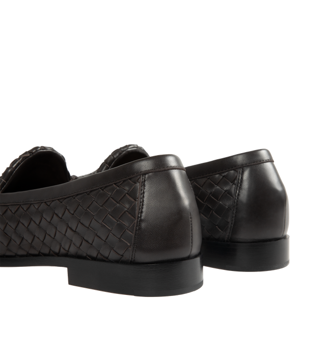 Image 3 of 4 - BROWN - BOTTEGA VENETA Silenzio Loafer featuring loafer realised in supple nappa leather with Intrecciato craft. Lambskin. Made in Italy.