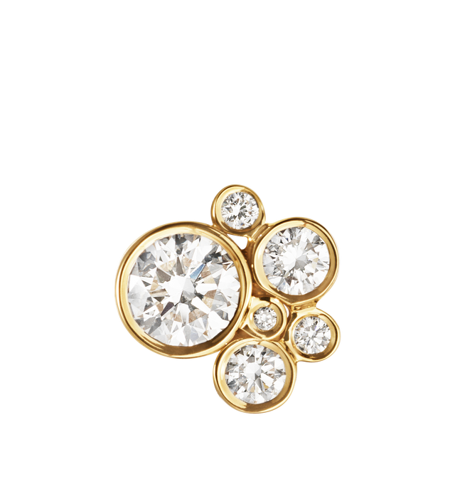 Image 2 of 2 - GOLD - SOPHIE BILLE BRAHE Bisou Diamant Single Earring featuring 18k recycled yellow gold, .35ct TW.VVS diamonds.