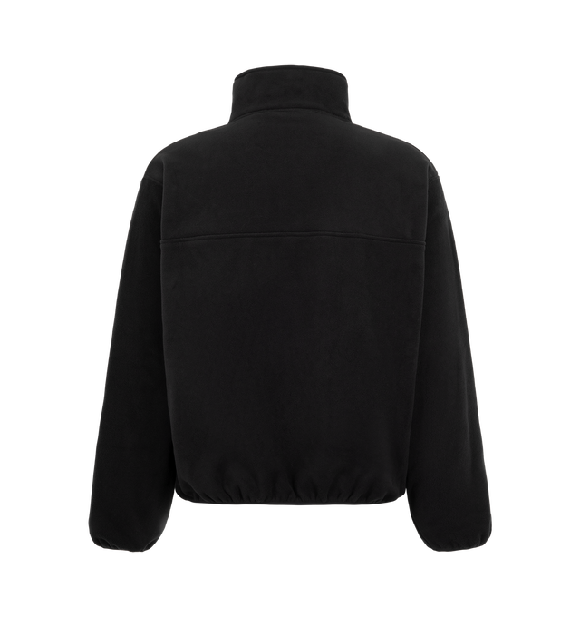Image 2 of 2 - BLACK - Needles Men's Between Snap Shirt is crafted from polyester fleece and features a snap-button front closure, side pockets, contrast piping, and an unlined construction. Designed with a relaxed fit for easy layering, this lightweight fleece style offers warmth and everyday versatility. Main Material: 100% Polyester Fleece. Made in Japan.