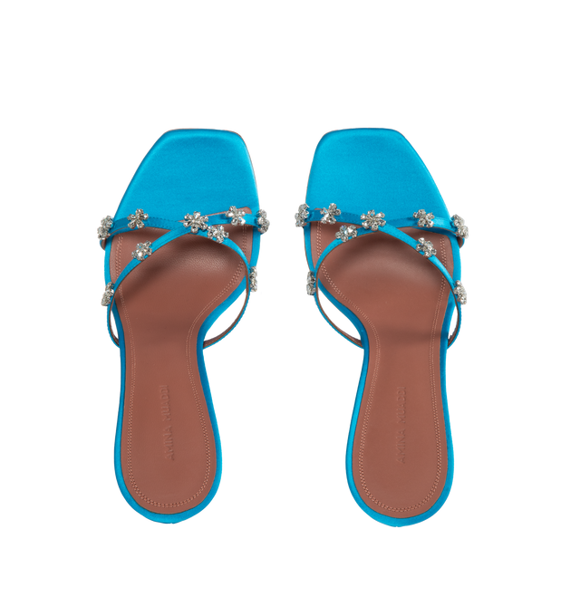LILY SATIN CRYSTAL SLIPPERS
