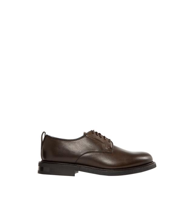 Image 1 of 4 - BLACK - CHURCH'S Pentire Grain Calf Loafer featuring an almond toe, extra-padded insole, lace-up style, leather upper, leather lining and rubber sole. Made in UK.