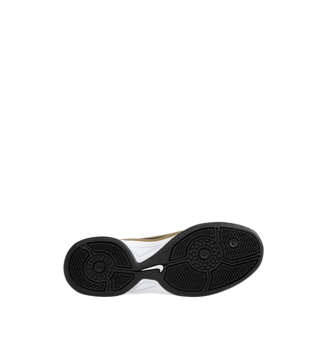 Image 4 of 5 - WHITE - NIKE Total 90 SP Sneaker featuring a flat gum rubber sole, quilted upper, asymmetrical lacing, glossy black and Metallic Gold accents and low profile.
