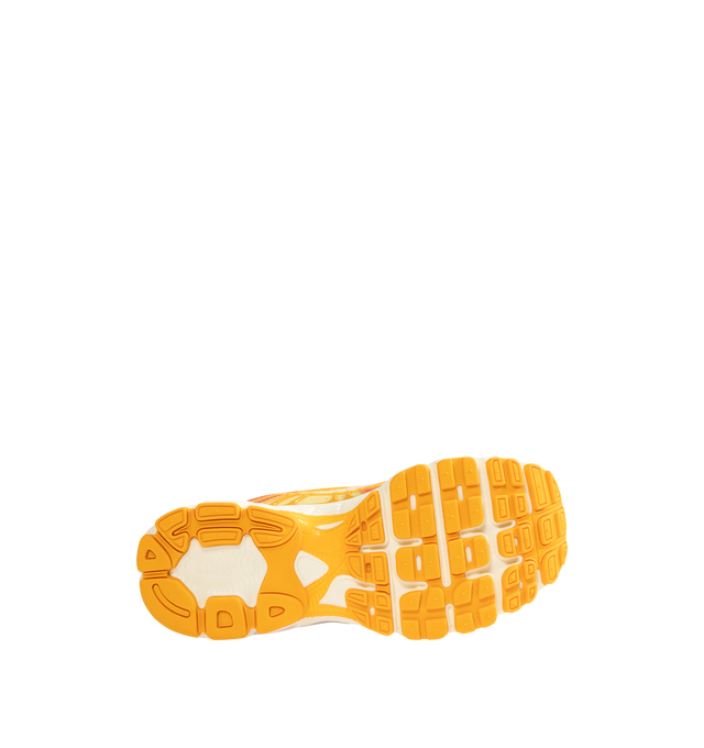 Image 4 of 5 - ORANGE - NIKE Air Max Moto 2K Sneaker featuring metallic accents, Max Air cushioning, upper mixes synthetic leather and textile, foam midsole and rubber outsole.
