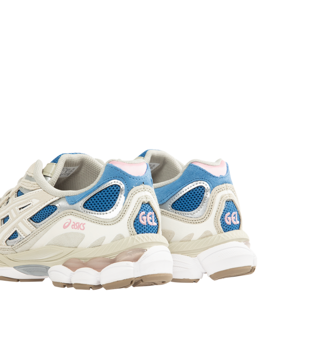 Image 3 of 5 - WHITE - ASICS GEL-NYC Polar Sneaker featuring lace up closure, layered upper construction, rearfoot and forefoot GEL technology, suede and synthetic and fabric upper, fabric lining and rubber sole.