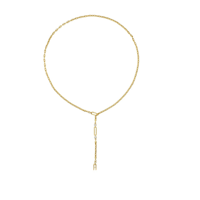 Image 1 of 3 - GOLD - Uniform Object Hinge Necklace featuring 80 g of solid 18K yellow gold with 1.00 TCW 5 mm round diamonds, 0.78 TCW round diamonds, and a 0.23 TCW round diamond-encrusted spur (2.25 TCW). Length: 36". Handcrafted in New York City. Hirshleifers offers a range of pieces from this collection in-store. For personal consultation and detailed information about jewelry, please contact our dedicated stylist team at personalshopping@hirshleifers.com.