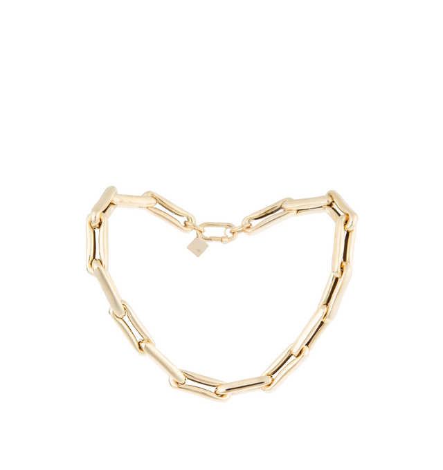 Image 1 of 1 - GOLD - LAUREN RUBINSKI 14K YELLOW GOLD LARGE NECKLACE featuring gold chain links and lobster clasp fastening. 