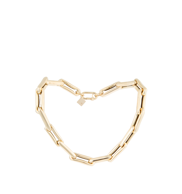 Image 1 of 1 - GOLD - LAUREN RUBINSKI 14K YELLOW GOLD LARGE NECKLACE featuring gold chain links and lobster clasp fastening.