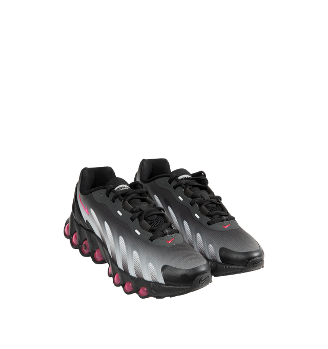 Image 2 of 5 - GREY - NIKE Air Max Dn8 Sneaker featuring Dynamic Air system, sleek, low-profile package, eight pressurized Air tubes, sculpted upper made of lightweight mesh, plastic heel clip, foam midsole and rubber outsole.