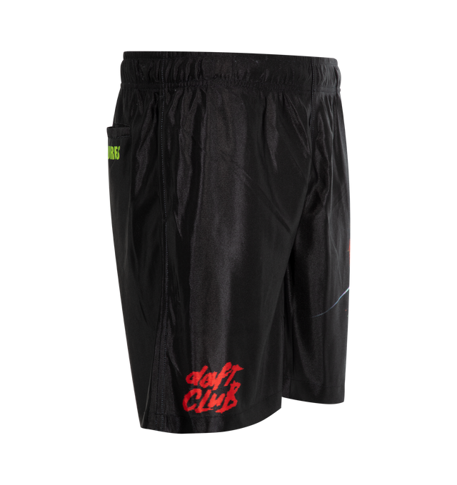 Image 3 of 4 - BLACK - PLEASURES X DAFT PUNK Dazzle Sport Short featuring elasticized waist, side pockets, back patch pocket and sublimated print. 100% polyester.