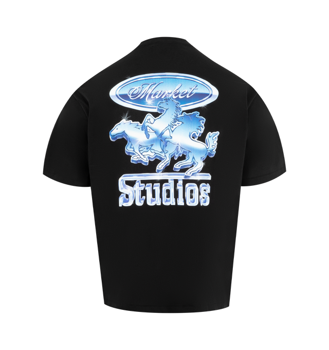 Image 2 of 2 - BLACK - MARKET 5 Litre T-Shirt featuring crew neck, short sleeves, graphic on front and back and relaxed fit. 100% cotton.