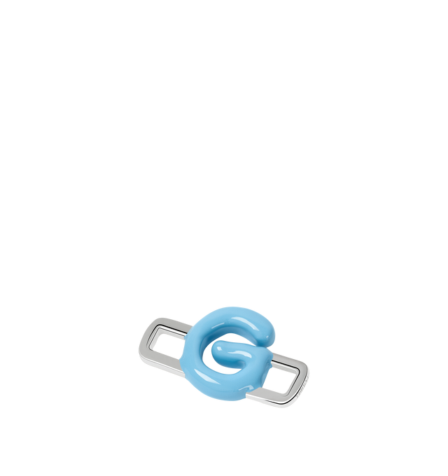 Image 6 of 8 - BLUE - Poubel by The Gstaad Guy "G" charm from the Alphabet Collection. All charms are made of .925 sterling silver, and are hand-painted using non-toxic lead-free enamel.Links sold separately. Hirshleifers offers a range of initial pieces from this collection in-store. For personal consultation and detailed information about jewelry, please contact our dedicated stylist team at personalshopping@hirshleifers.com