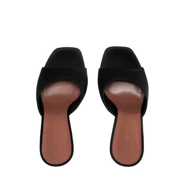 DALIDA PLATEAU SLIPPER BLACK SATIN