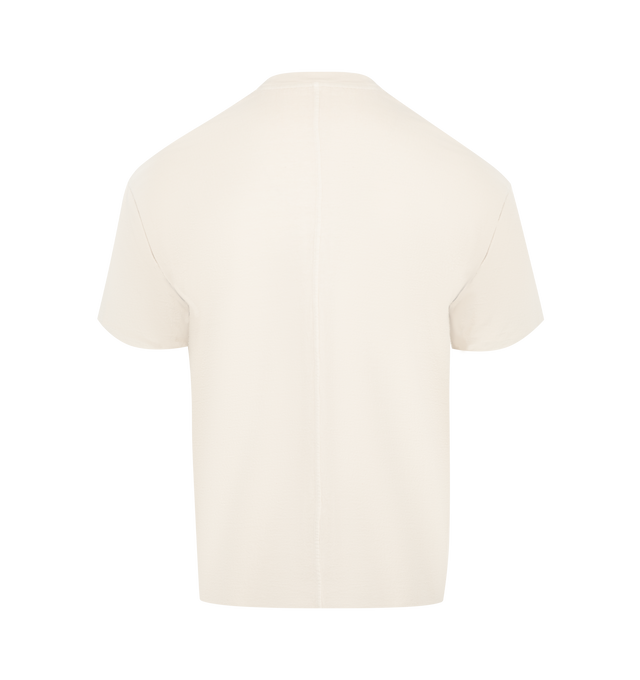 Image 2 of 2 - NEUTRAL - The Row Niels classic crewneck t-shirt in organic cotton jersey with relaxed fit, front patch pocket, and signature center back detail. 100% Cotton. Made in Italy.