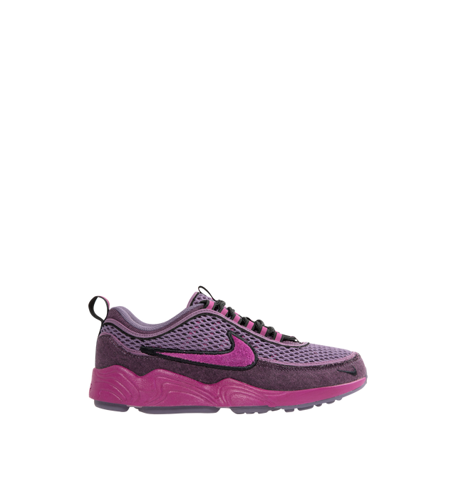 Image 1 of 5 - PINK - NIKE Air Zoom Spiridon Sneaker featuring lace up closure, breathable upper combines mesh and textile for a lightweight, layered look, Air Zoom cushioning, foam midsole and rubber outsole.