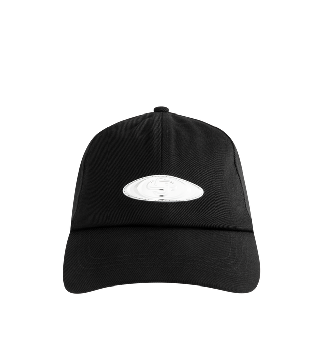 Image 1 of 2 - BLACK - CASABLANCA Warped Logo Cap featuring a classic baseball style crafted from cotton fabric, logo on front and adjustable buckle. 100% cotton.