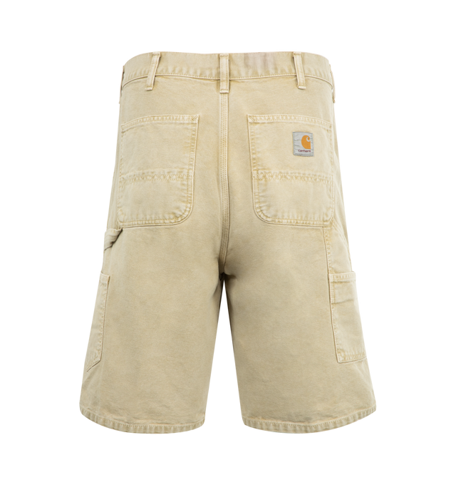 Image 2 of 3 - BROWN - CARHARTT WIP Single Knee Bermuda Shorts featuring diagonal side pockets, back patch pockets, belt loops and a concealed zip and button fastening. 100% cotton.