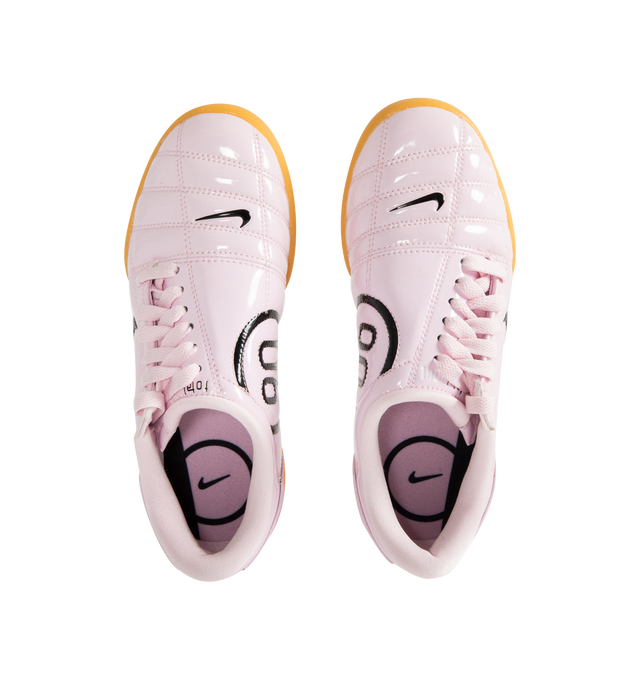 Image 5 of 5 - PINK - NIKE Total 90 Sneaker featuring quilted upper, asymmetrical lacing, flat rubber sole, Total 90 logos on each side, padded collar, foam midsole and rubber outsole.